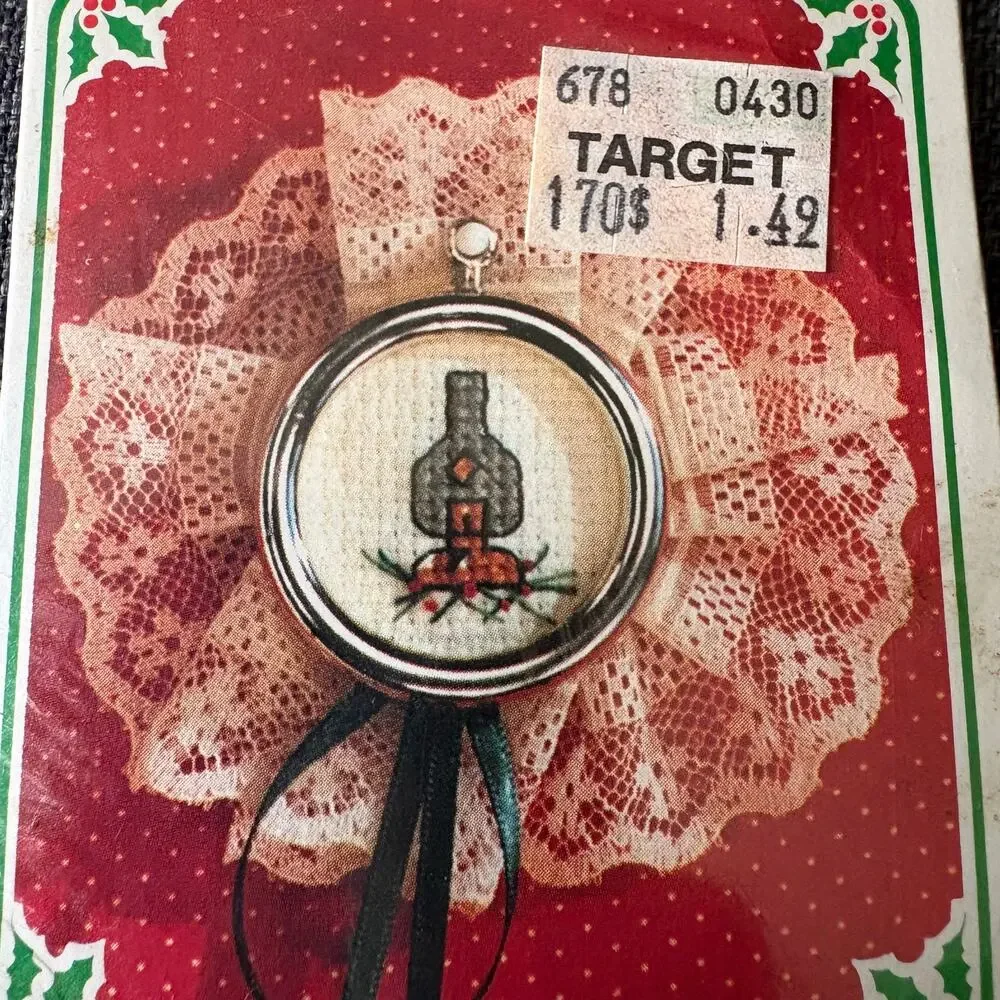 Oil Lamp Christmas Ornament Vintage Counted Cross Stitch Kit by New Berlin Co.